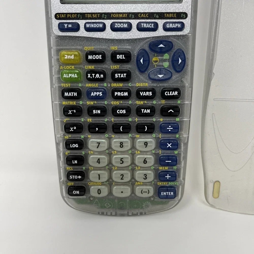 Texas Instruments TI-83 Plus Silver Edition Clear Graphing Calculator w/ Cover